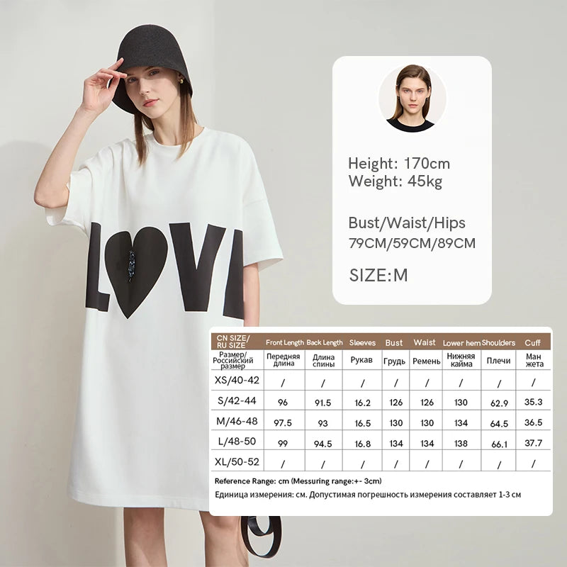 Amii Women's Printed Short Sleeve Dress Round Neck Loose Elastic Long Dress 2026 Summer New Fashion Knitted Clothing 12512014