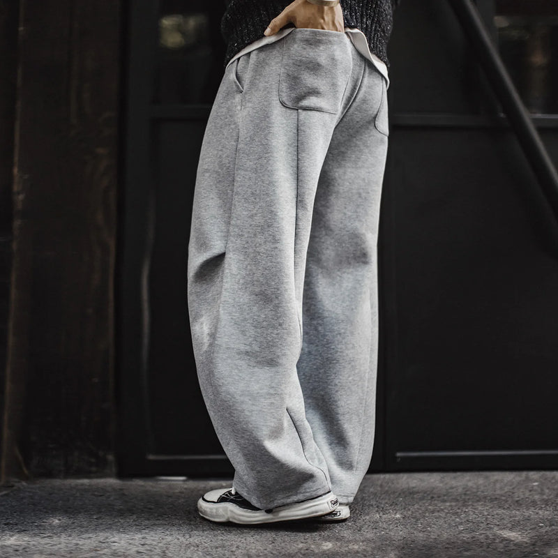 ខោ Maden បុរស Vintage Workwear Flare Pants Bootcut Sweatpants Streetwear Casual Pants American Retro City Boy Style Long Pants