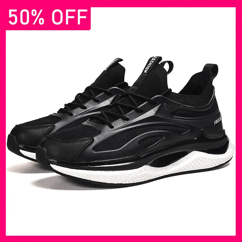 Men Sneakers Fashion Versatile Comfortable Soft Soles Rebound Cushioning Outdoor Running Shoes 2026 New Lace Up Running Shoes