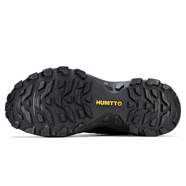 HUMTTO Outdoor Shoes for Men Anti-slip Sneakers Breathable Hiking Shoes Lightweight Black Walking Trainers Casual Trekking Boots