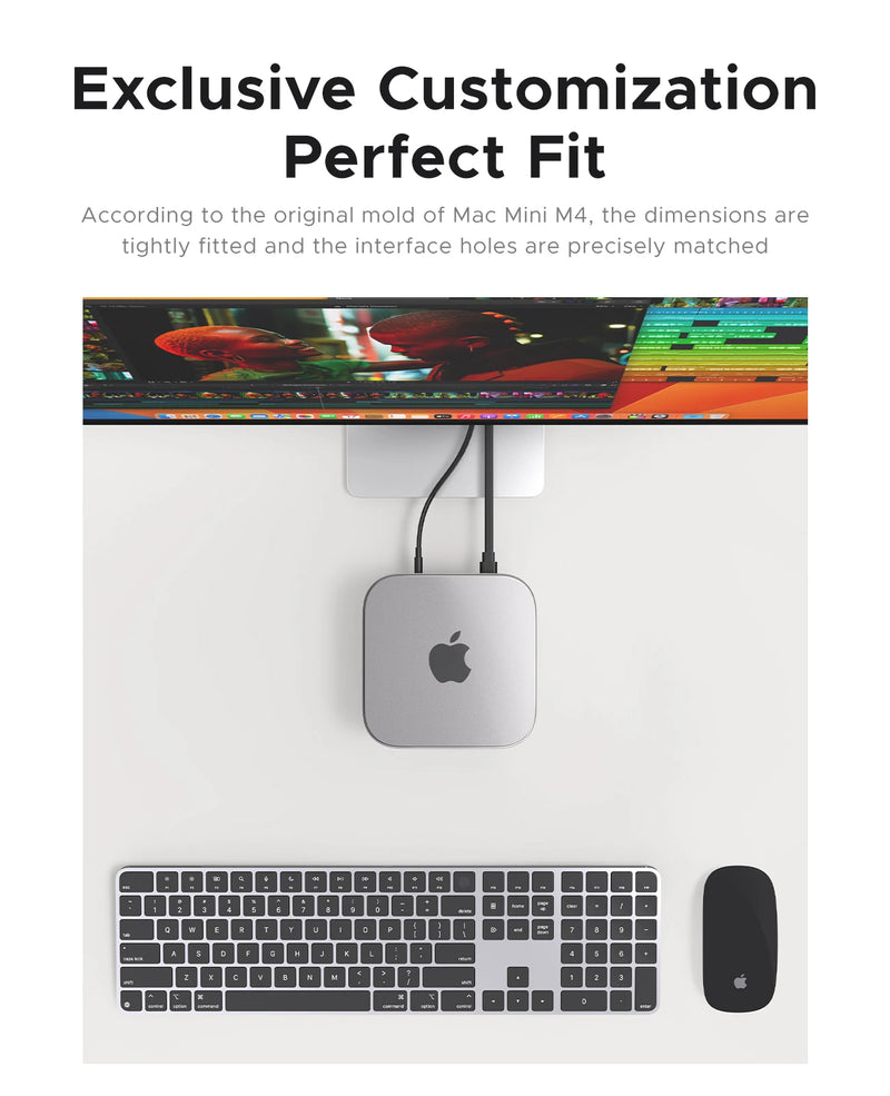 ORICO Mini Case for Mac Mini M4/M4 Pro is an easy-to-install  wear-resistant waterproof silicone case