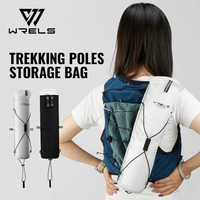 WRELS Trekking Poles Carry Bag Lightweight Waterproof Bag Poles Hiking Portable Storage Bag Suitable for Vest Backpacks Cane Bag