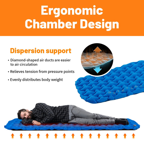 Naturehike Camping Mat Ultralight Sleeping Pad Outdoor Air Mat Portable Camping Folding Bed Beach Travel Inflatable Mattress