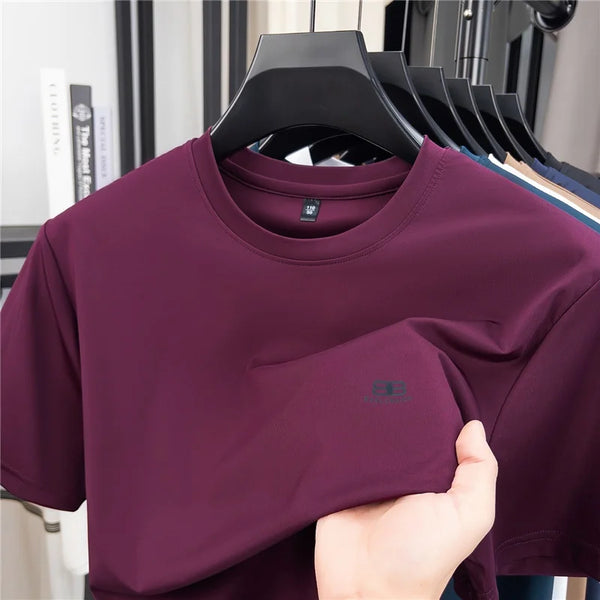 High Quality Man Short-Sleeved T-Shirt Round Neck Letter Print Summer T-Shirt British Style Short Sleeves Ventilate Men's Wear