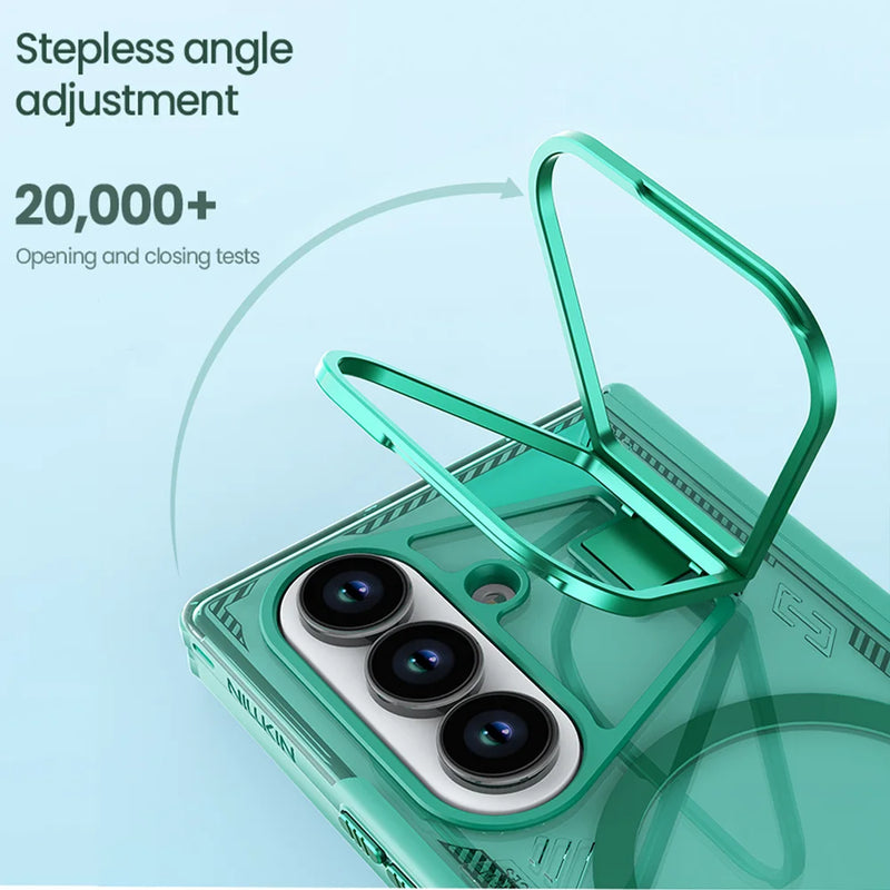 NILLKIN Magsafe Case For Samsung Galaxy Z Fold 7 5G Magnetic Iceblade Prop With Camera Holder Back Cover for Samsung Z Fold 7