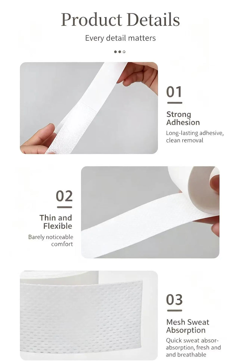 Disposable Hat Liner Sweat Pads, Neck Collar Sleeve Anti-Dirty Stickers, Absorbent Armpit Underarm Sweat Patches for Clothing H