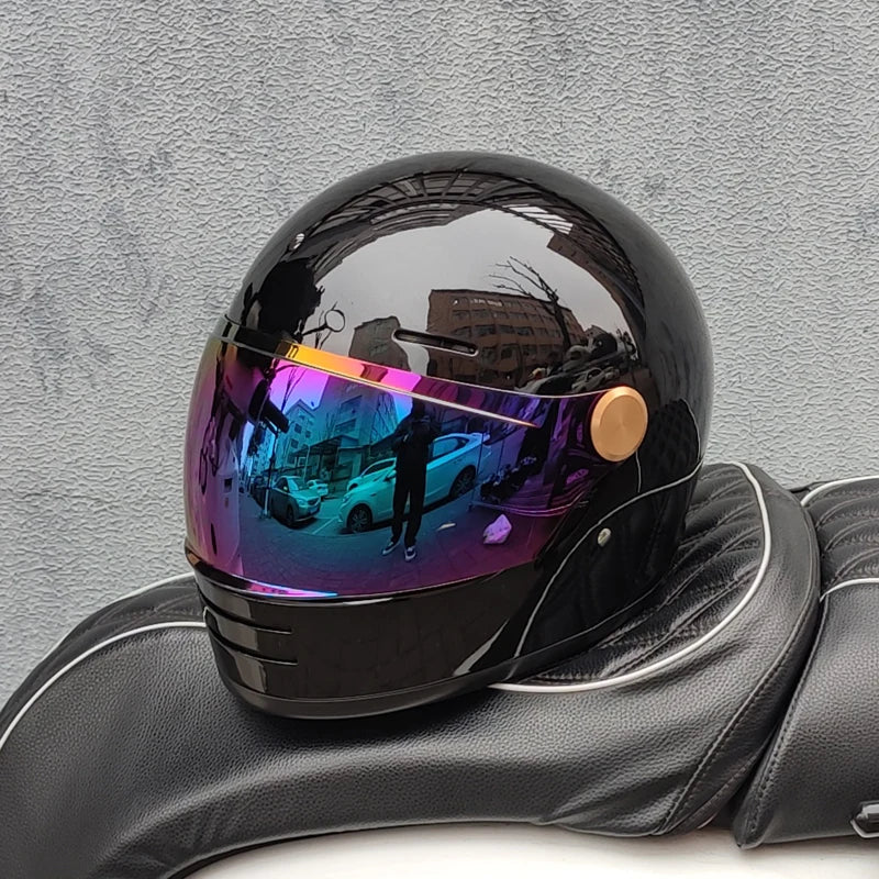 ORZ-806 Motorcycle helmet retro cruise motorcycle full helmet personalized lens ABS material