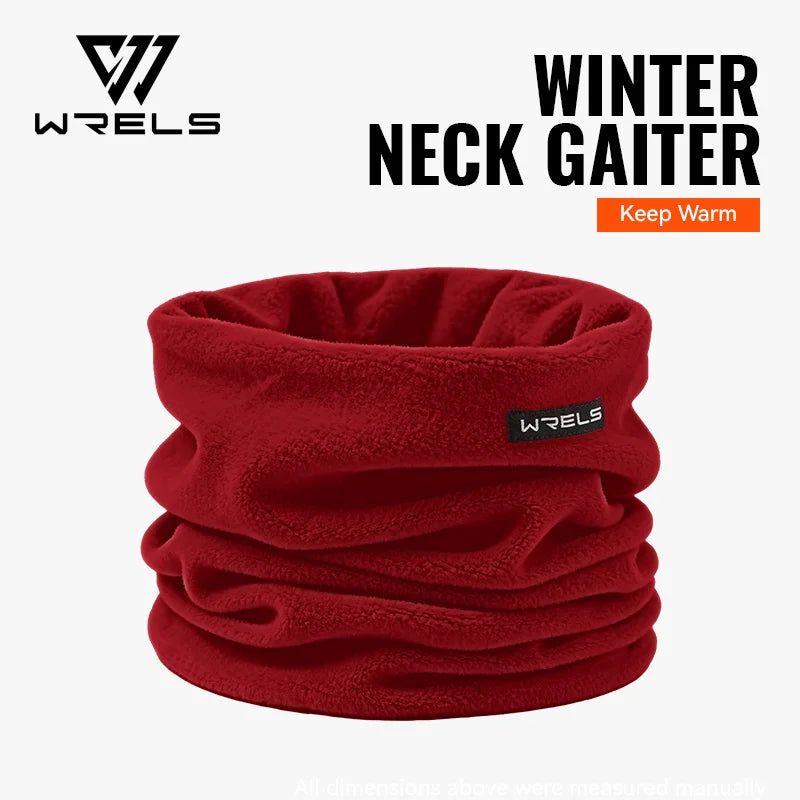 WRELS Winter Fleece Neck Gaiter Warmer Thick Windproof Face Cover Scarf for Cold Weather Outdoor Sports
