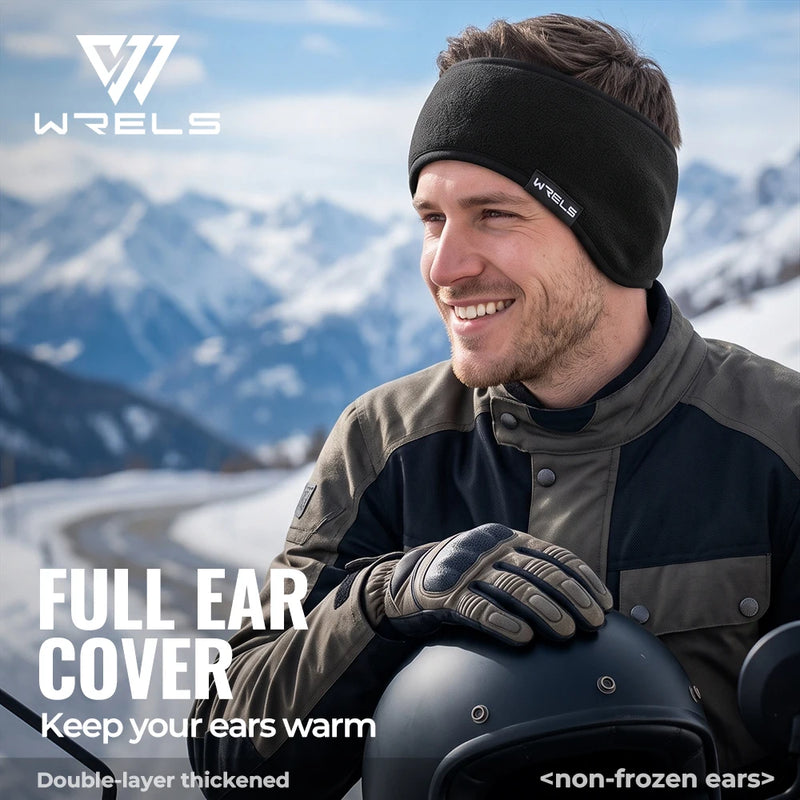 WRELS Earmuffs Windproof Warm Ear Warmers Fleece Headband Breathable Elastic Anti Cold Men Women Running Riding Skiing Ear Cover