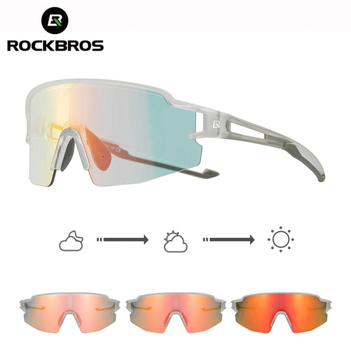 ROCKBROS Cycling Glasses Polarized UV400 Protection Bicycle Sunglasses Men Women Photochromic MTB Road Bicycle Goggles Eyewear