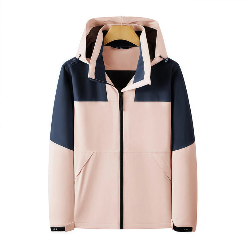 Thin couple's windbreaker jacket color-blocking outdoor work clothes breathable and waterproof mountaineering suit