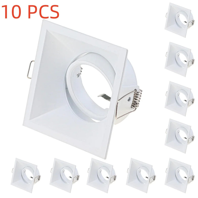 JOYINLED White/Black Modern Aluminum Alloy LED Ceiling Light Frame MR16 GU10 Spot Lights Bulb Fixture Square Downlights Holder