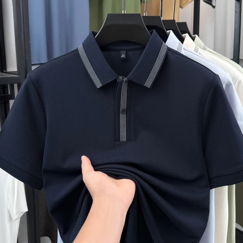 70% Cotton Men's Premium Pique Polo Shirt – 7A Antibacterial,  Soft Cotton Blend, Business Casual Wear