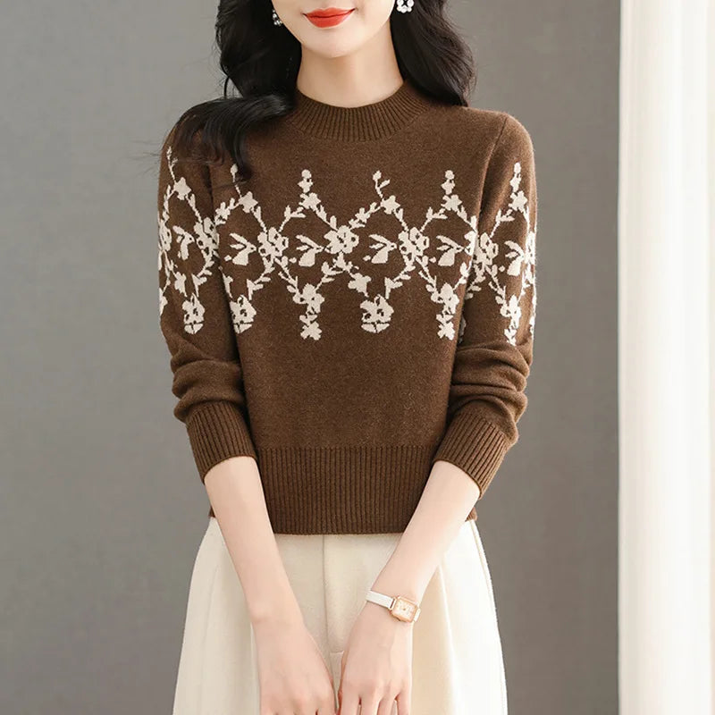 Knitted Jersey For Women Christmas Sweater Autumn Winter Pullovers Tops Female Spring Knitwear Pull Shirt Femme Basic Wear