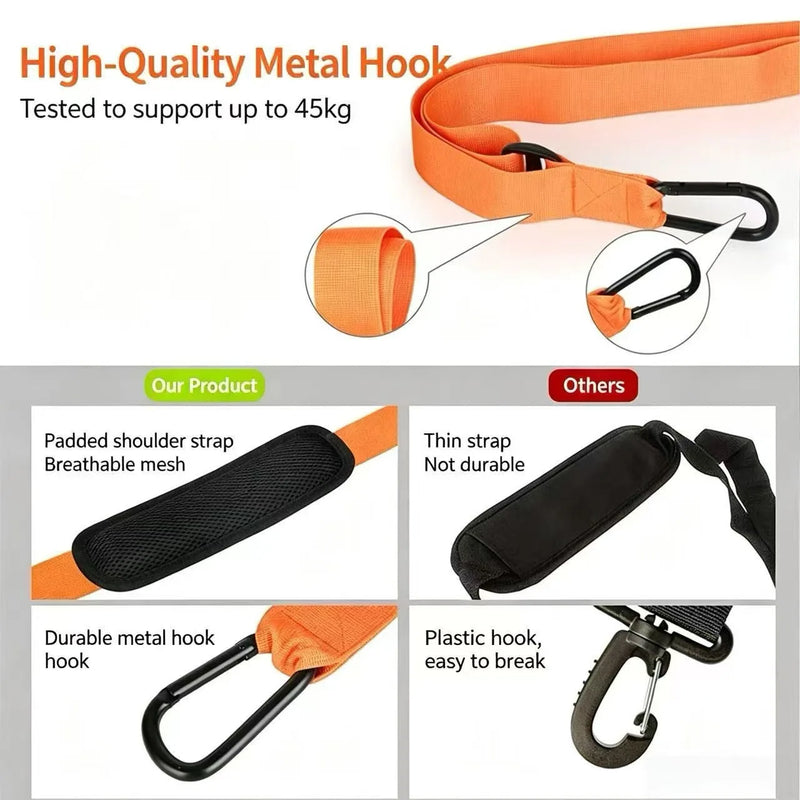 Colorful Outdoor Lawn Mower Shoulder Strap Backpack Side Hanging Weeding Machine Garden Harvester Strap for Easy Navigation
