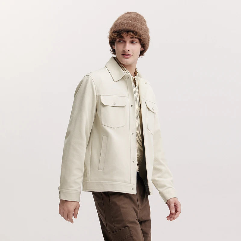 Semir Solid Color Jacket Men 2026 Spring Cargo Style Minimalist Versatile Knitted Casual Comfortable Daily Wear Top