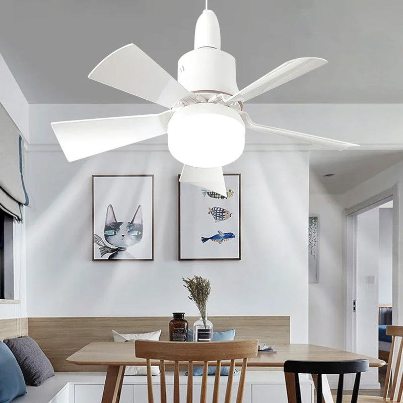 កង្ហារពិដានទំនើប LED ជាមួយឧបករណ៍បញ្ជាពីចម្ងាយ 30W E27 កង្ហារពិដានសម្រាប់បន្ទប់គេង បន្ទប់ទទួលភ្ញៀវ ផ្ទះបាយ ការតុបតែង