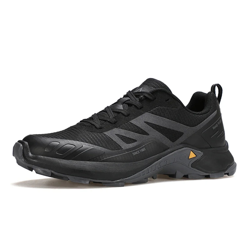 HUMTTO Outdoor Shoes for Men Anti-slip Sneakers Breathable Hiking Shoes Lightweight Black Walking Trainers Casual Trekking Boots