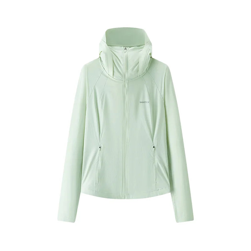 Semir Women Jacket UV Protection Cool Feeling Breathable Moisture Wicking High Elastic Slim Raglan Sleeve Hiking Outdoor Top 202