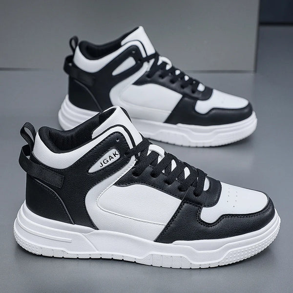 Pure White Shoes Casual Sneakers High Top Leather Sports Skateboarding Shoes Plus Big Size 50 51 52 Zapatillas Deportivas Hombre