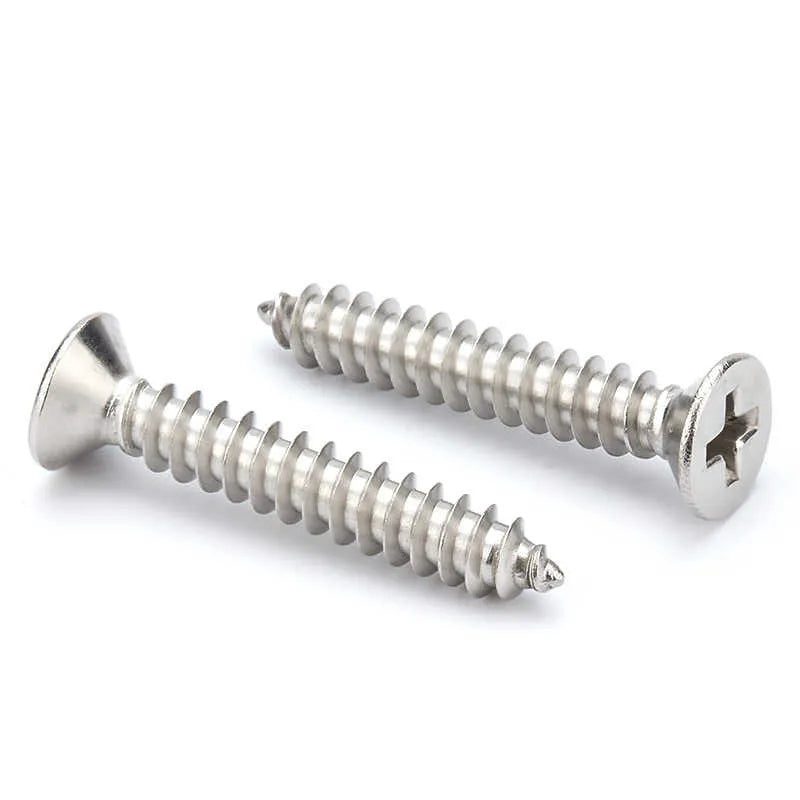 DIVEDEER　M2 M2.2 M2.6 M3 M3.5 M4 M5 M6 304 Stainless Steel Marine Phillips Flat Countersunk Head Self Tapping Wood Screw