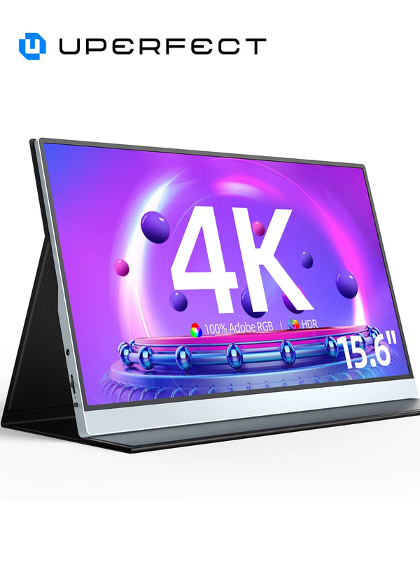 ម៉ូនីទ័រចល័ត UPERFECT UPlays C10 ទំហំ 15.6 អ៊ីញ 4K UHD IPS អេក្រង់ទីពីរសម្រាប់កុំព្យូទ័រយួរដៃ កុំព្យូទ័រ Mac HUAWEI LG ទូរស័ព្ទ USB C HDMI អេក្រង់លេងហ្គេម