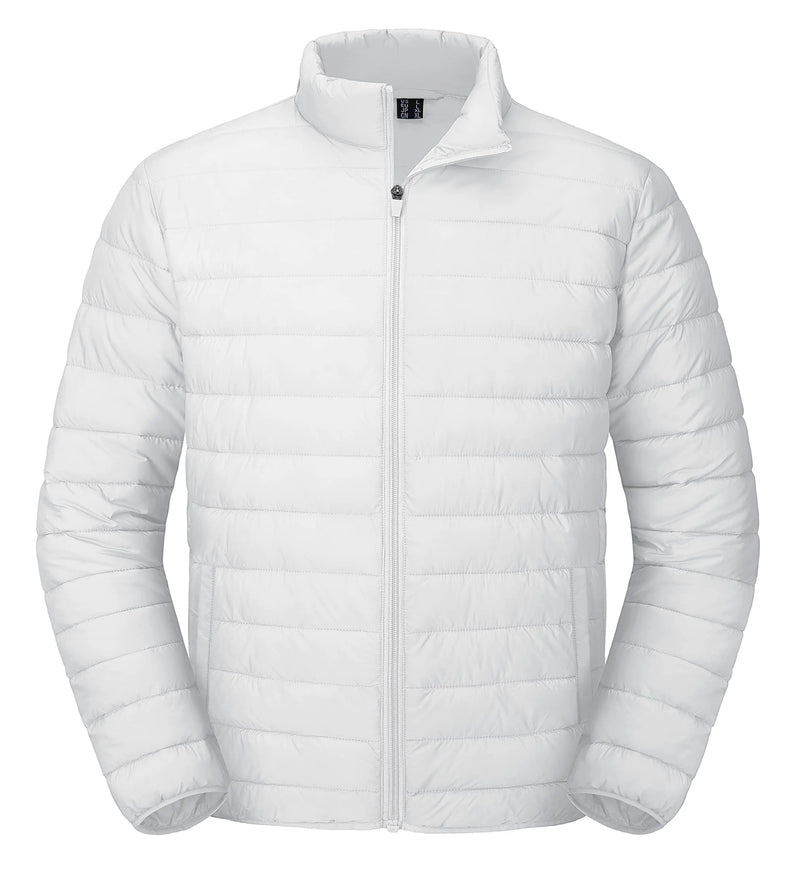 TACVASEN Men's Winter Puffer Quilted Lightweight Waterproof Warm Down Jacket Windproof Jacket For Outdoor Wear With 2 Pockets
