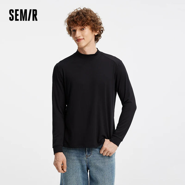 អាវយឺតបុរស Semir កអាវពណ៌រឹង រចនាប័ទ្មប្រចាំថ្ងៃ ទន់ភ្លន់ និទាឃរដូវ ឆ្នាំ២០២៦ ដៃវែង ស្រទាប់មូលដ្ឋាន