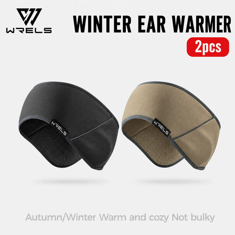 WRELS Ear Muffs Fleece Thermal Ear Covers Headband Reflective Windproof Winter Outdoor Men Women Running Ski Cycling Ear Warmer