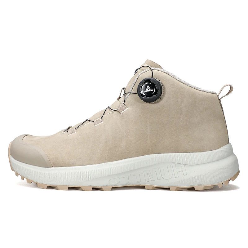 HUMTTO Outdoor Boots for Men Genuine Leather Hiking Shoes Non-slip Camping Trekking Men's Sports Shoes Winter Safety Sneakers