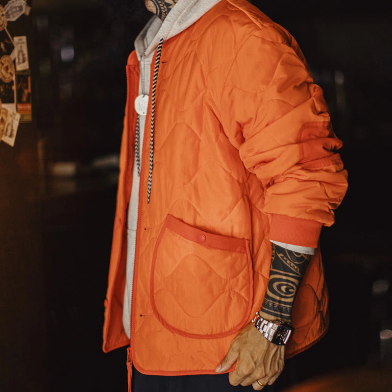អាវក្រៅ Maden សម្រាប់បុរស M65 Field Jacket អាវក្រៅស្រាល ធ្វើពីបន្ទះពូក ងាយស្រួលពាក់ ពាក់ធ្វើការ អាវក្រៅខ្លី អាវបេស្បល រដូវស្លឹកឈើជ្រុះ