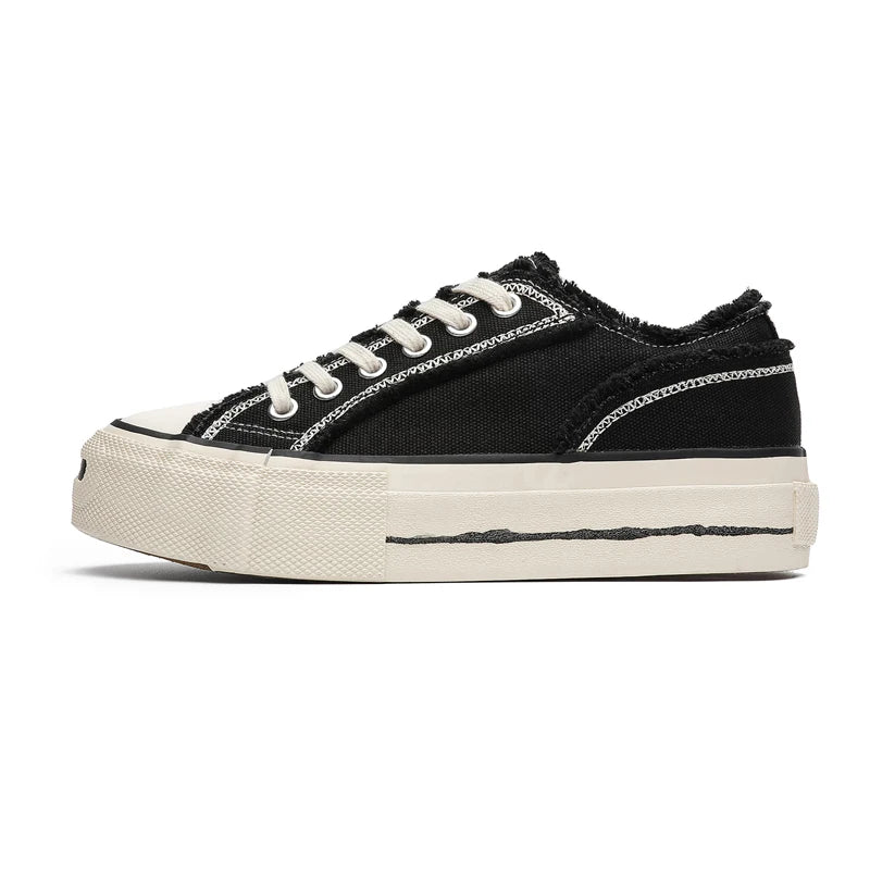 Men's concise canvas casual shoes Four Seasons new breathable light soft-sole comfort fashion outdoor walking sports board shoes