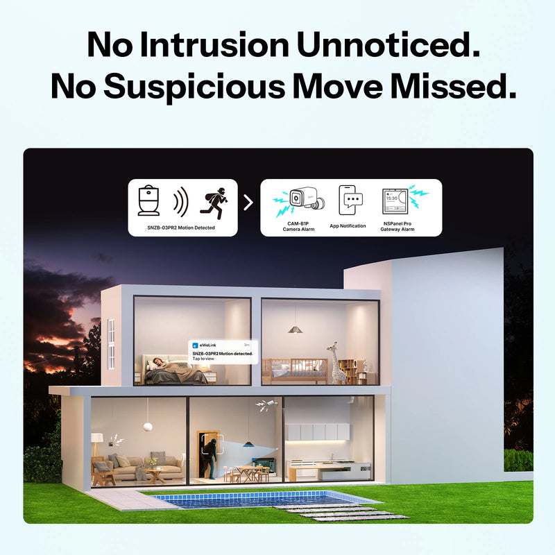 SONOFF SNZB-03PR2 SenseGuard Motion Gen2 Zigbee Motion Sensor PIR Motion Detection Light Sensing Work with Apple Home Via Matter