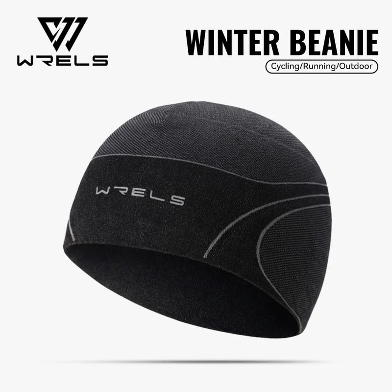 WRELS Winter Helmet Liner Skull Cap Thermal Hat Beanie Cycling Under Liner Watch Cap Beanie Lightweight Running Skull Hat