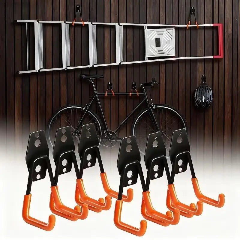 1/2pcs Heavy-Duty Garage Hook Set – Wall-Mounted for Ladders, Bikes, Garden Tools, Space-Saving Gift