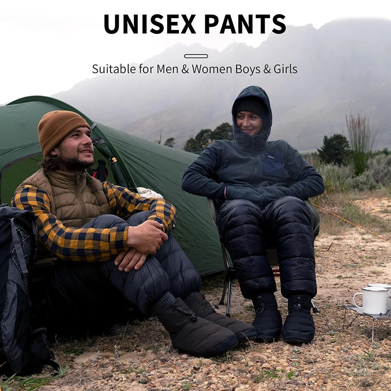 Naturehike Outdoor Down Pants Waterproof Wear Ultralight Thermal Hiking Pants Camping Warm Winter Goose Down Pants NH18K210-K