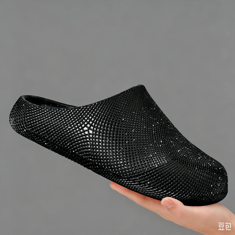 EVA Closed Toe Mules Cushion Backless Slip on Chef Clogs Half Shoes Lightweight Non-slip Casual Slippers Indoor & Outdoor