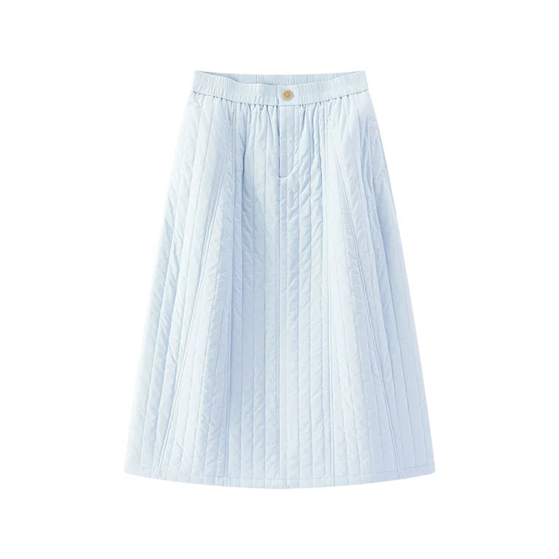 Semir Women Skirt Plaid Wool Look Side Slit Long Fit Easy Care 2026 Vintage Elegant Urban Casual Everyday A Line Bottom