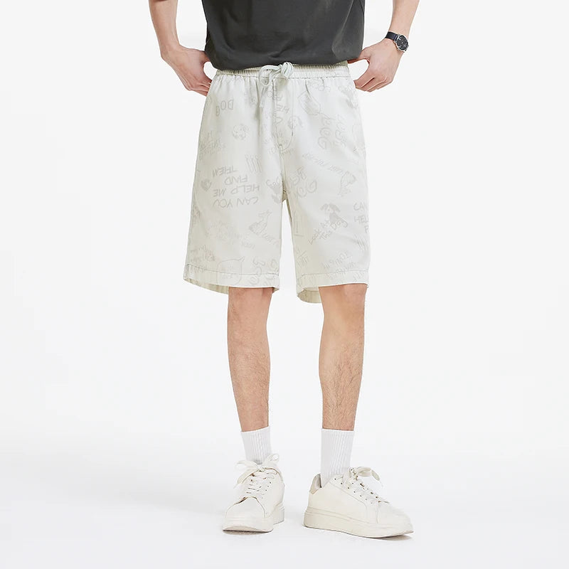 Semir Mens Denim Shorts 2026 Loose Straight Knee Length Casual Style Soft Daily Wear