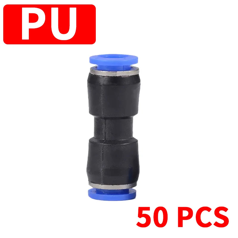 Pneumatic Fitting Pipe Connector Tube Air Quick Fittings Water Push In Hose Plastic 4mm 6mm 8mm 10mm 12mm 14mm PU PE PY PK SA