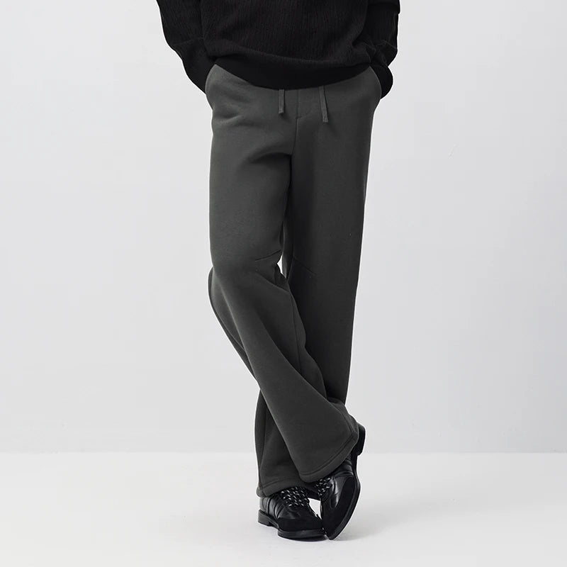 Semir Men Casual Pants Solid Color Drawstring Loose Fit Straight Leg 2026 New Winter Daily Wear Urban Casual Style