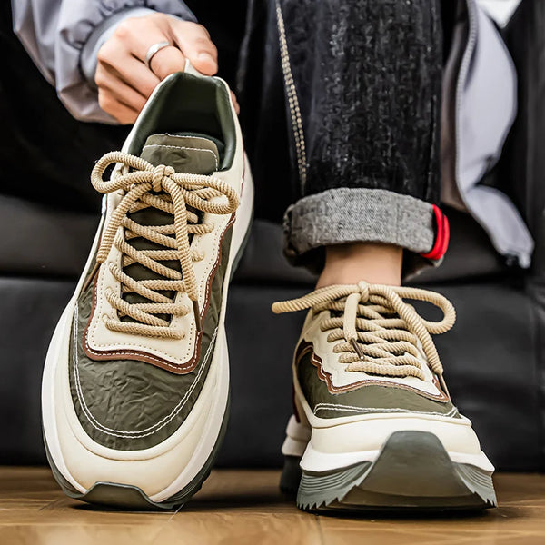 Chunky sneakers summer soft sole breathable lightweight men's outdoor casual running shoes fashion non slip speed sports shoes