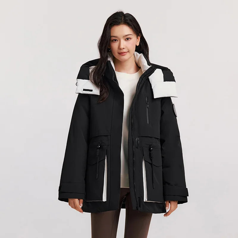 Semir Down Jacket Women Mid-Length Waterproof Oil-proof Stain-proof 2026 New Winter Clothing Coat Women