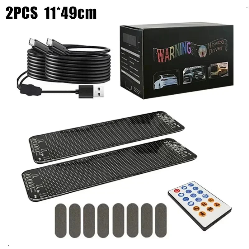 Flexible Screen LED Car Windshield Eyes LED Matrix Pixel Panel Display Plug-in DIY App Text Animation for The Car Windshield