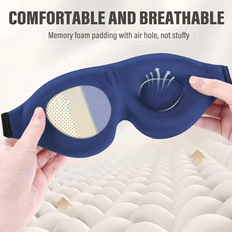 360° Full-Coverage 3D Eye Mask, Breathable, Non-Pressing, Suitable for Both Men and Women During Sleep