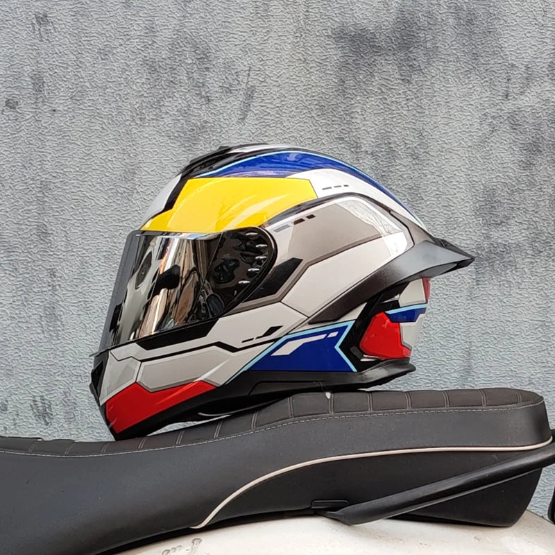 Full face motorcycle helmet double shield racing motorcycle helmet funda casco moto