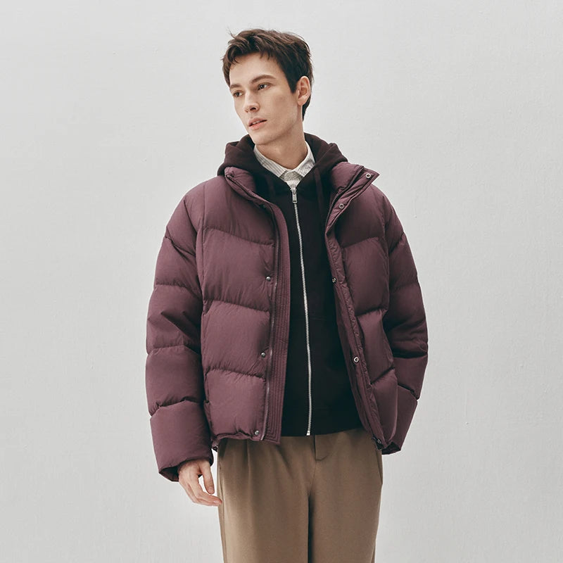 Semir Unisex Down Jacket 90 Percent Down Fill High Loft Fill Stand Collar Puffer Shape 2026 Winter Warm Insulation