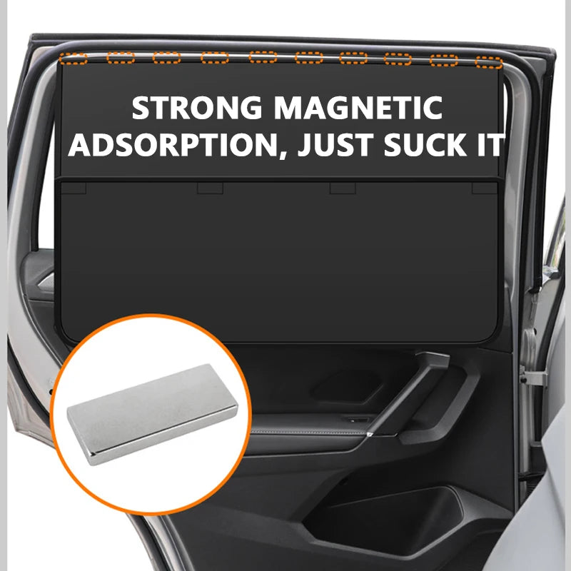 SEAMETAL Magnetic Car Sunshade Cover Thicken Middle Paste Design UV Protection Curtains Sun Shield Covers for Car Accessories