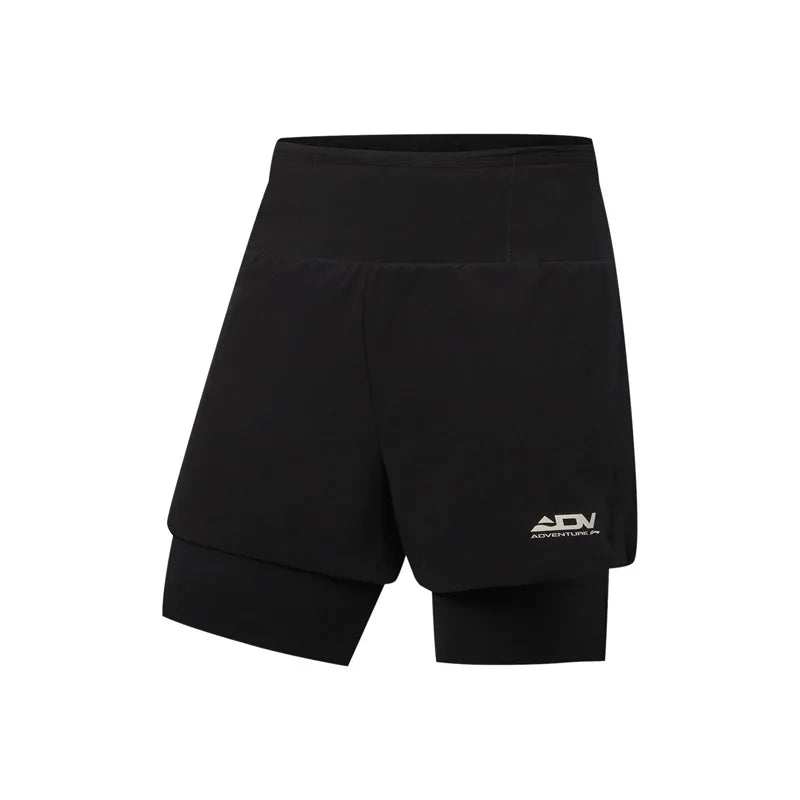 ខោរត់បុរស Li-Ning 2 IN 1 LN DRY 88% Polyester 12% Elastane ការពារកម្តៅថ្ងៃ ចង្កេះអាចលៃតម្រូវបាន ខោ Lining Sport AKSW303