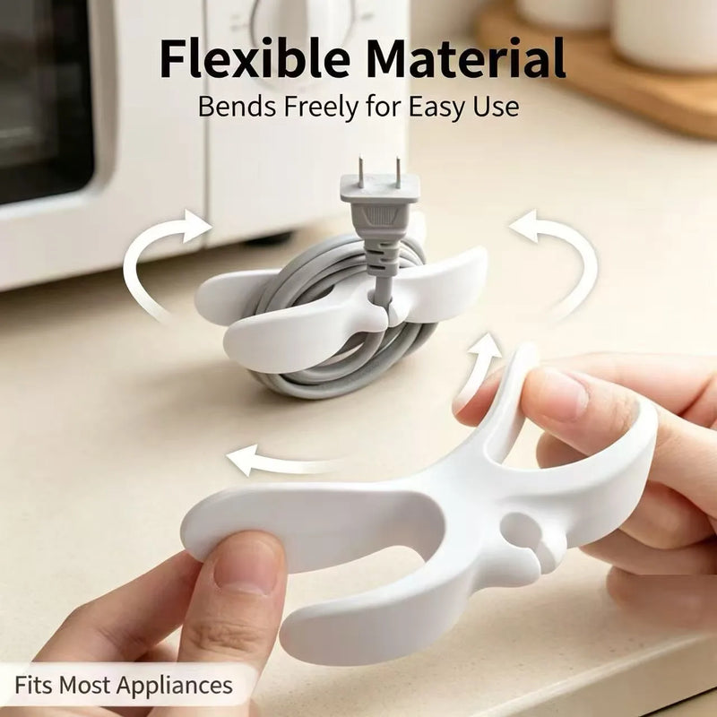 Wall Mount Kitchen Storage Wire Plug Holder No-Drill Household Wire Clip Organizer for Power Cord
